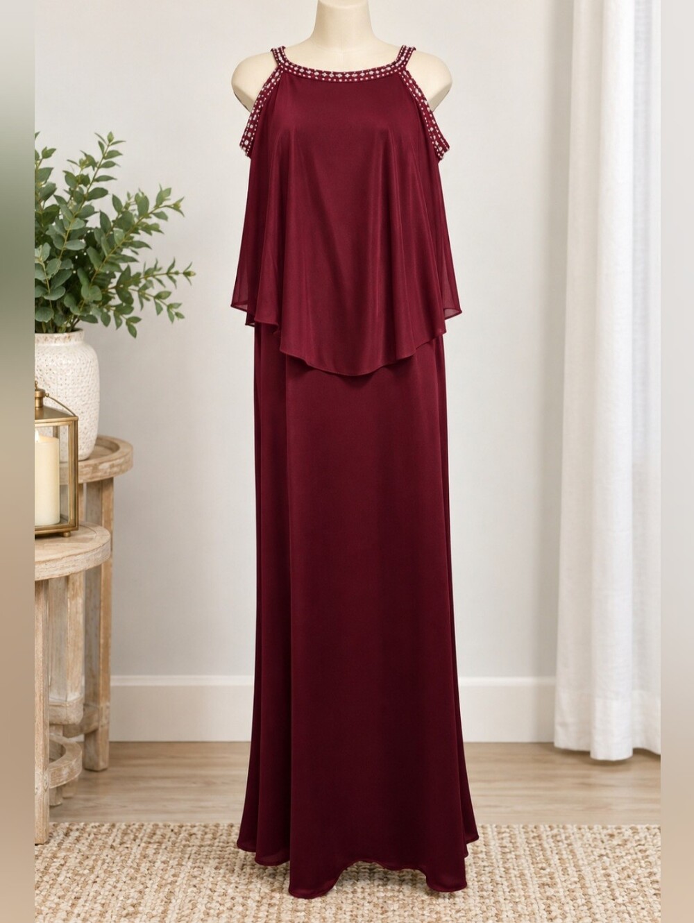 Azazie Formal Dress Wine Color A18